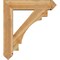 Ekena Millwork Merced Arts and Crafts Rough Sawn Bracket w/ Offset Brace, Western Red Cedar, 8"W x 34"D x 38"H BKT0806X34X38MRC03RWR - alternate 3